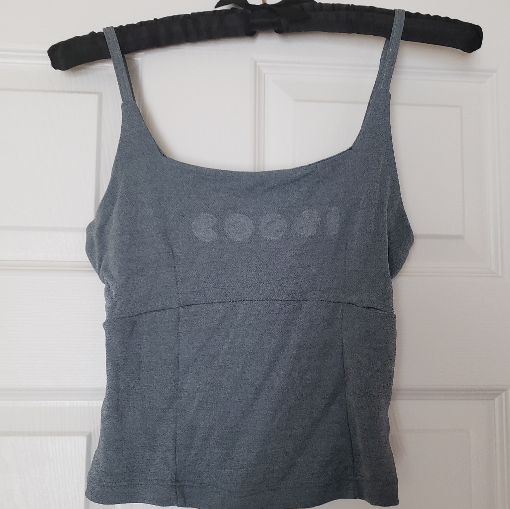 Gray Thin Strap Top